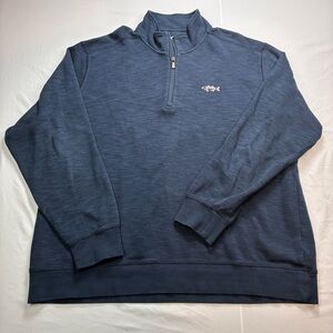 Orvis Men's Blue Half-Zip Sweater